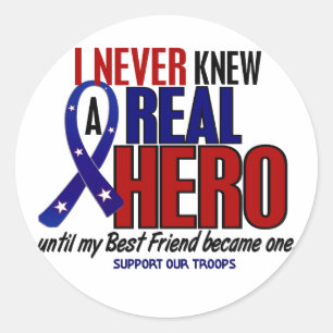 Nie kannte ein Held 2 Bester Freund (Unterstützung Runder Aufkleber