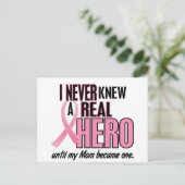 Nie kannte eine echte Heldentat-MAMA (Brustkrebs) Postkarte (Stehend Vorderseite)