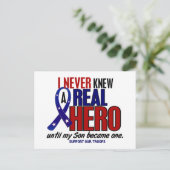 Nie kannte einen Helden 2 Sohn (Unterstützt unsere Postkarte (Stehend Vorderseite)