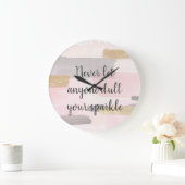 NIE LASSE JEMAND IHREN SPARKLEIDENSATZ GROßE WANDUHR (Zuhause)