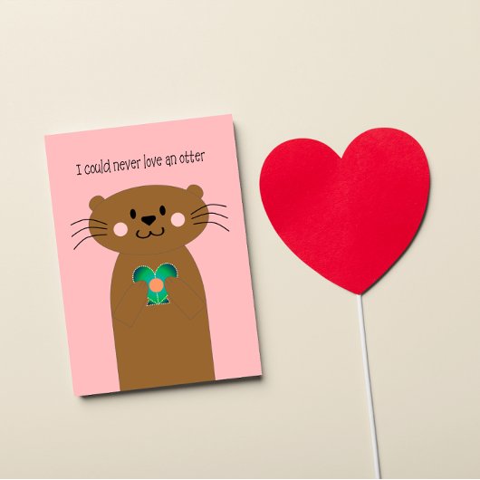 Nie Liebe eine Karte Ottervalentines Tages