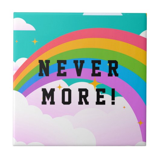 nie mehr Regenbogenbund Fliese (Vorderseite)