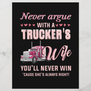 Nie mit einer LKWs Ehefrau erwischen Sie nie Briefbogen