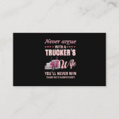 Nie mit einer LKWs Ehefrau erwischen Sie nie Visitenkarte (Vorderseite)