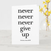 Nie nie aufgeben karte (Gelbe Blume)