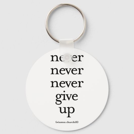 Nie nie aufgeben schlüsselanhänger (Vorderseite)