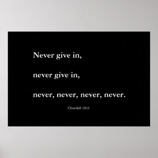 Nie, nie, nie aufgeben poster (Vorne)