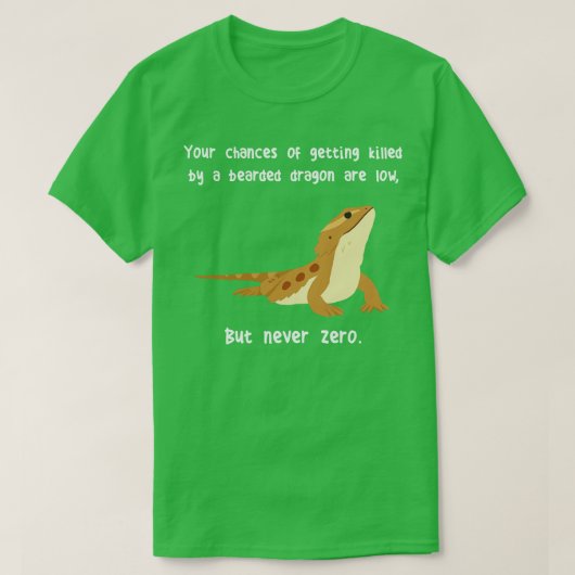 Nie Null beladener Drache T-Shirt (Design vorne)