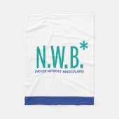 Nie ohne Ferngläser Fleecedecke (Vorderseite)