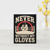 Nie ohne meine Handschuhe Boxsport Boxer Kampf Karte (Gelbe Blume)