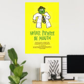 Nie Pipette durch Mouth Poster (Heimbüro)