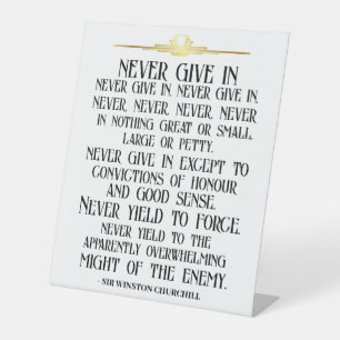 NIE QUOTE GEBEN SOCKELSCHILD