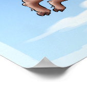 Nie sagen - Whimsikfliegende Schweine Poster (Ecke)