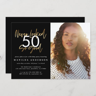 nie so gut ausgesehen Foto Geburtstagseinladung