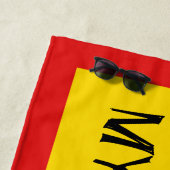 "NIE TOUCH MEIN STRANDSTÜCK!" (Schwarz, Rot, Gelb) Strandtuch (Beispiel)