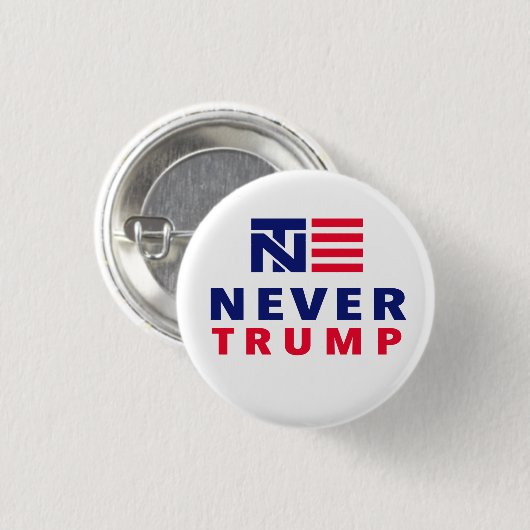 "NIE TRUMPF" 1,25 Zoll Button (Vorne & Hinten)