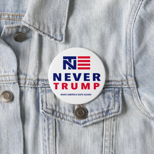"NIE TRUMPF" 3 Zoll Button (Beispiel)