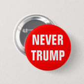 NIE TRUMPF für Präsidenten 2016 Button (Vorne & Hinten)