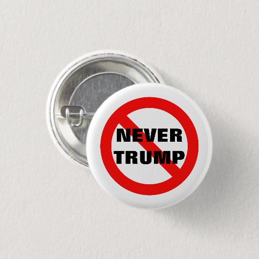 NIE TRUMPF für Präsidenten 2016 Button (Vorne & Hinten)