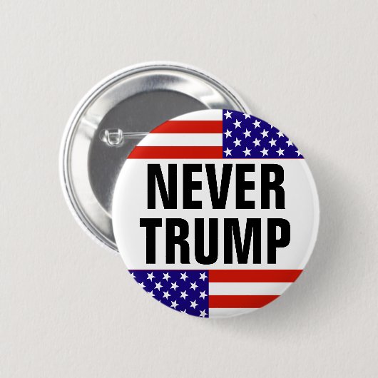 NIE TRUMPF für Präsidenten 2016 Button (Vorne & Hinten)