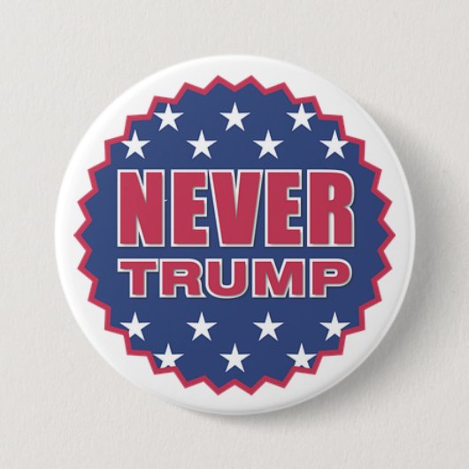 Nie Trumpf-Knopf Button (Vorderseite)
