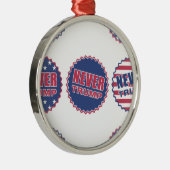 nie Trumpf Silbernes Ornament (Rechts)