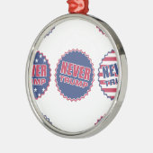 nie Trumpf Silbernes Ornament (Links)