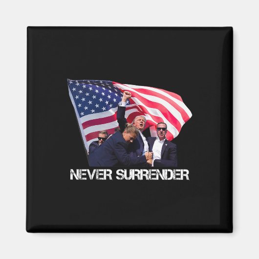 Nie übergeben T-Shirt Magnet (Vorne)