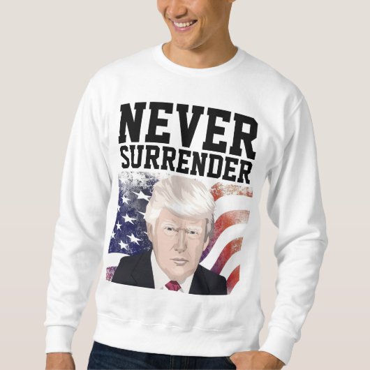 NIE ÜBERSTELLEN DONALD TRUMP T - SHIRT SWEATSHIRTS (Vorderseite)