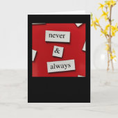 Nie und immer karte (Gelbe Blume)