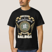 NIE_UNDERESTIMATE_POWER_OF_A_BALBOA T-Shirt (Vorderseite)