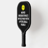 NIE UNTERSCHÄTZEN Custom Foto Pickleball Paddle (Links)