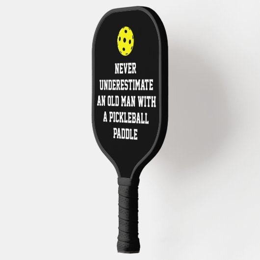 NIE UNTERSCHÄTZEN Custom Foto Pickleball Paddle (Links)