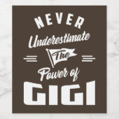 Nie unterschätzen Gigi Weinetikett (Einzelnes Label)