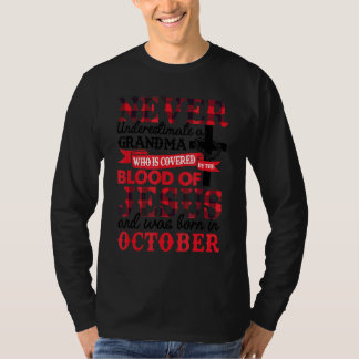 Nie unterschätzen Oma Oktober Geburtstag Mot T-Shirt