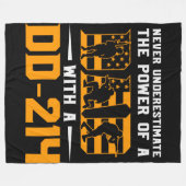 Nie Unterschätzen Power Vater Dd214 Veteran Fleecedecke (Vorderseite (Horizontal))