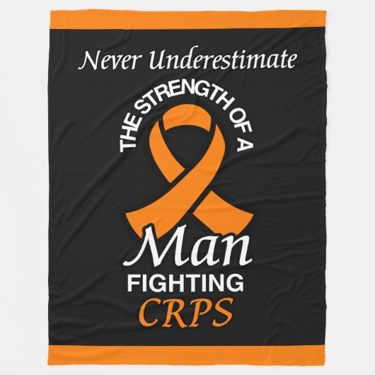 Nie unterschätzen/Schleifen/Mann...CRPS-Fleece-Lee Fleecedecke (Vorderseite)