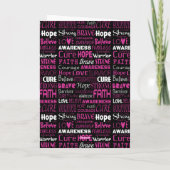 Nie unterschätzen/Schleim/Frau...Brustkrebs Karte (Rückseite)