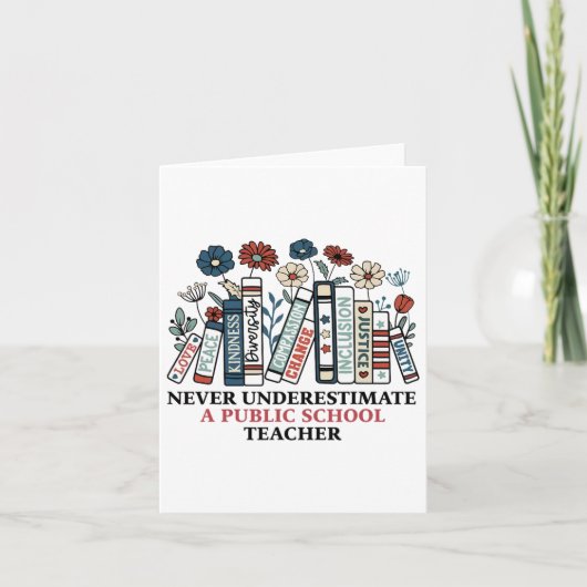 Nie unterschätzen Sie die Lehrerin Harris an der ö Karte (Vorderseite)