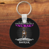 Nie unterschätzen Sie eine Krankenschwester, die L Schlüsselanhänger (Vorderseite)