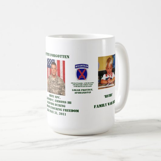 Nie vergessen kaffeetasse (VorderseiteRechts)