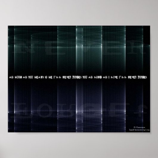 nie vergessen poster (Vorne)