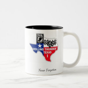 Nie vergessen zweifarbige tasse