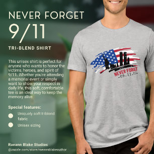 Nie vergessene 9/11-Gedenk Unisex Tri-Blend Shirt