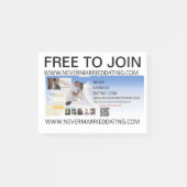 Nie Verheiratet Verabredet. Com Post It Post-it Klebezettel (Vorderseite)