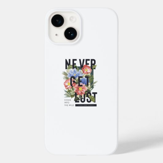Nie verloren floral Slogan Case-Mate iPhone Hülle (Rückseite)