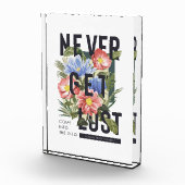 Nie verloren floral Slogan Fotoblock (Rechts)