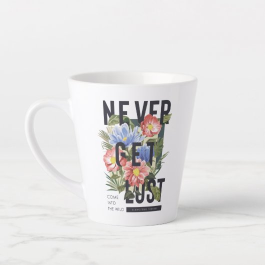 Nie verloren floral Slogan Milchtasse (Links)