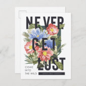 Nie verloren floral Slogan Postkarte (Vorne/Hinten)