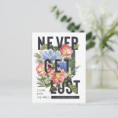 Nie verloren floral Slogan Postkarte (Stehend Vorderseite)